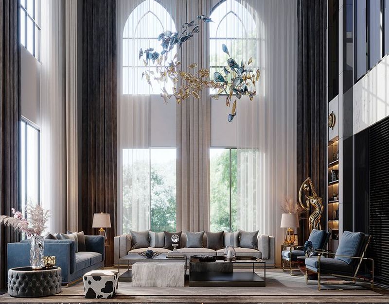 Top 25 mẫu thiết kế nội thất phòng khách tân cổ điển đẹp mê ly Nội thất Phòng khách  