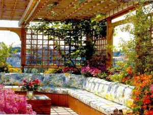 Top 10 Mẫu thiết kế sân thượng đẹp đầy hoa, nắng và gió Ngoại thất Sân vườn Trang trí  