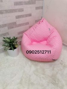 Ghế lười màu hồng (size M) - 1 người ngồi  