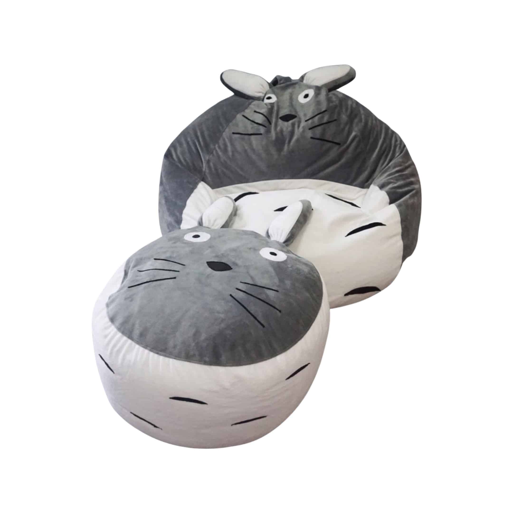 Ghế Lười Totoro Hình Thú + Đôn Gác Chân Totoro Hạt Xốp - Beanbaghome