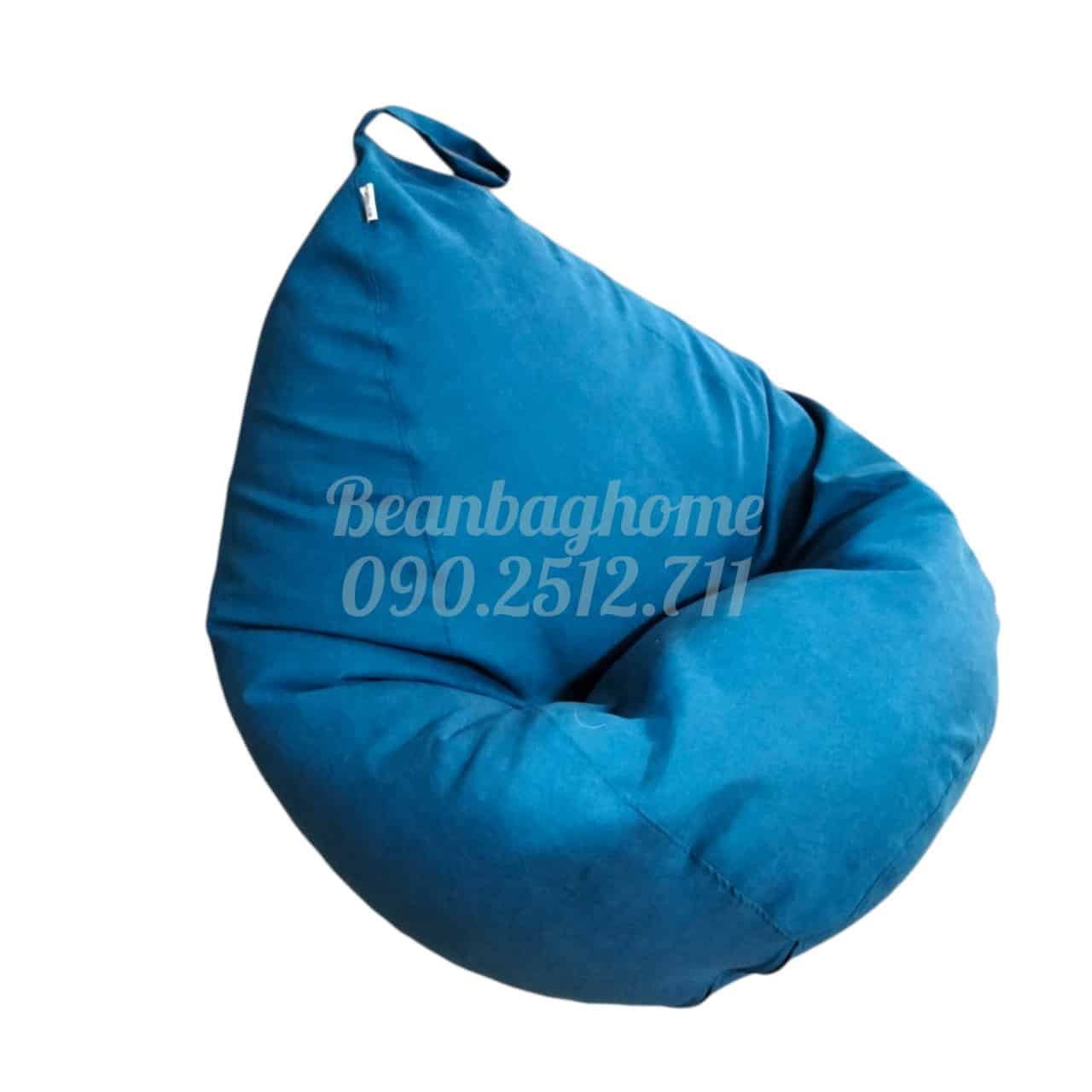 Ghế Lười Giọt Nước Vải Bố Màu Xanh Size L Ghế lười giọt nước 4 Ghế Lười Giọt Nước Vải Bố Màu Xanh Size L Ghế lười giọt nước beanbaghome.com 4