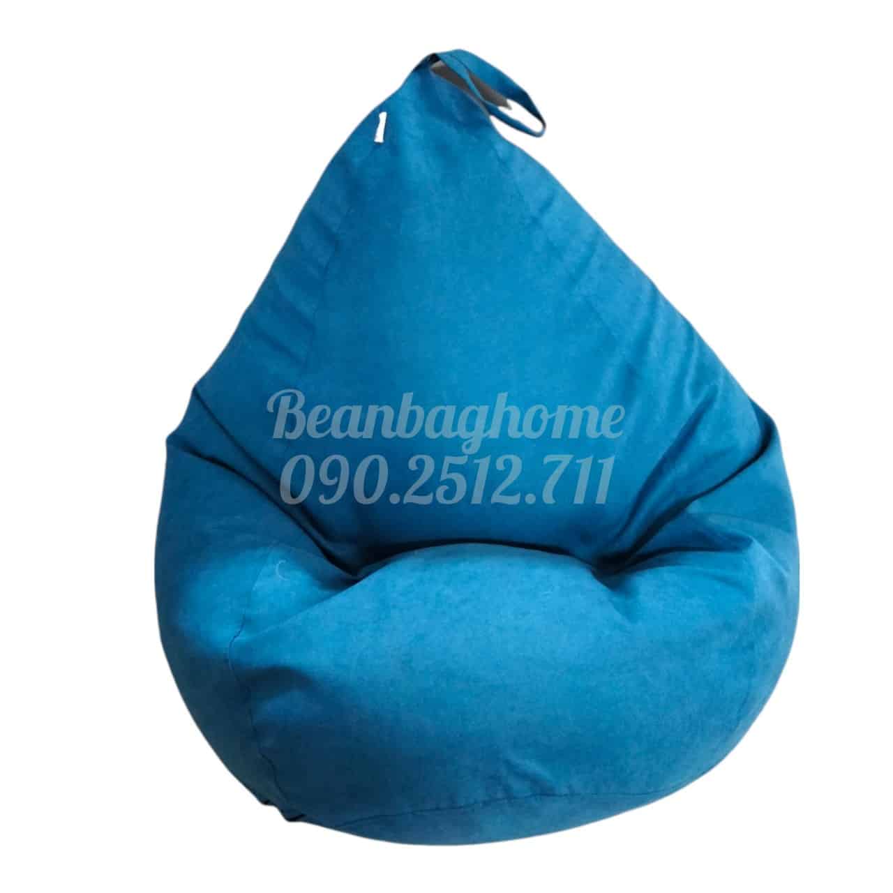 Ghế Lười Giọt Nước Vải Bố Màu Xanh Size L Ghế lười giọt nước 3 Ghế Lười Giọt Nước Vải Bố Màu Xanh Size L Ghế lười giọt nước beanbaghome.com 3