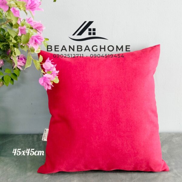 Gối sofa 45x45cm – Màu đỏ – (Tựa lưng sofa, ghế ngồi văn phòng) Gối sofa beanbaghome.com 2
