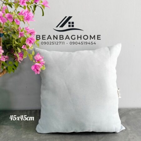 Gối sofa 45x45cm – Màu trắng – (Tựa lưng sofa, ghế ngồi văn phòng) Gối sofa beanbaghome.com