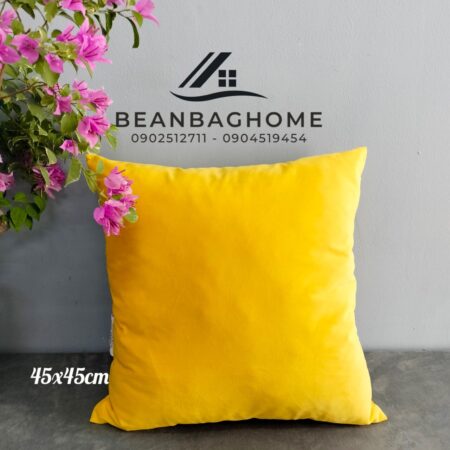 Gối sofa 45x45cm – Màu Vàng – (Tựa lưng sofa, ghế ngồi văn phòng) Gối sofa beanbaghome.com