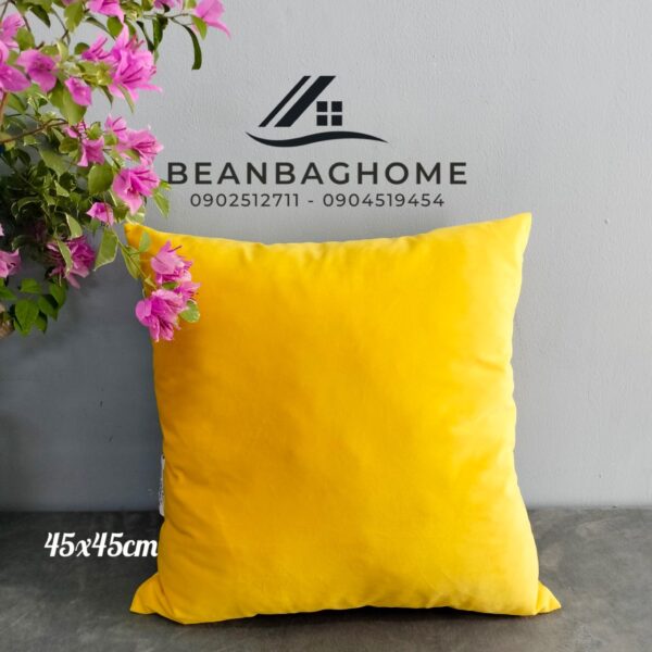 Gối sofa 45x45cm – Màu Vàng – (Tựa lưng sofa, ghế ngồi văn phòng) Gối sofa beanbaghome.com 2