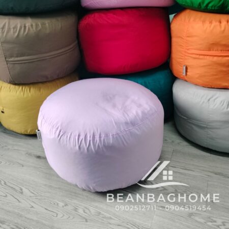 Ghế gác chân hạt xốp BeanbagHome kích thước 45cm x 25cm  – Màu tím mơ Ghế gác chân beanbaghome.com