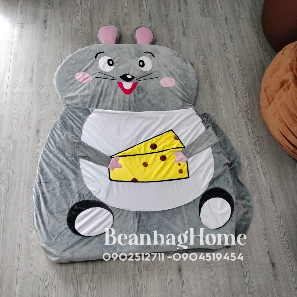 Ghế Lười Bean Bag Home giuong-luoi-nem-thu-bong-chuot-pho-mai-a-1024x1024 Giường lười nệm thú bông hình chuột gặm phô mai kute  